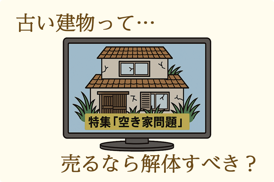 古い建物って・・・売るなら解体すべき？